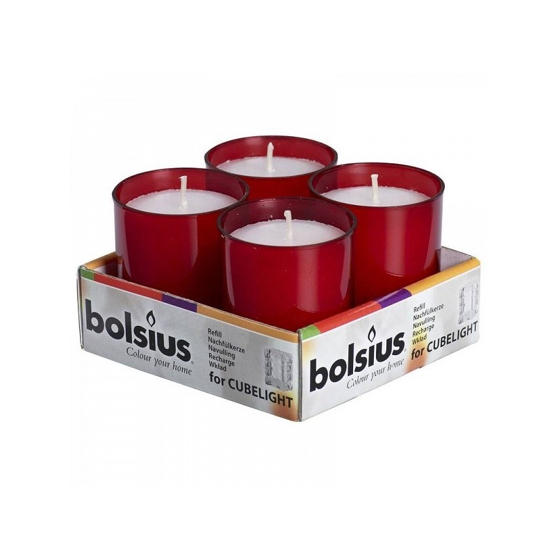 Bolsius relights tray 4 red