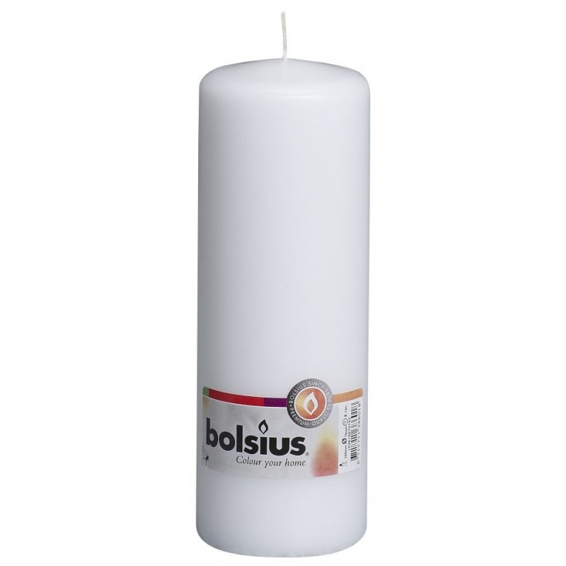 8 Pillar Candles (200mm x 68mm) – White