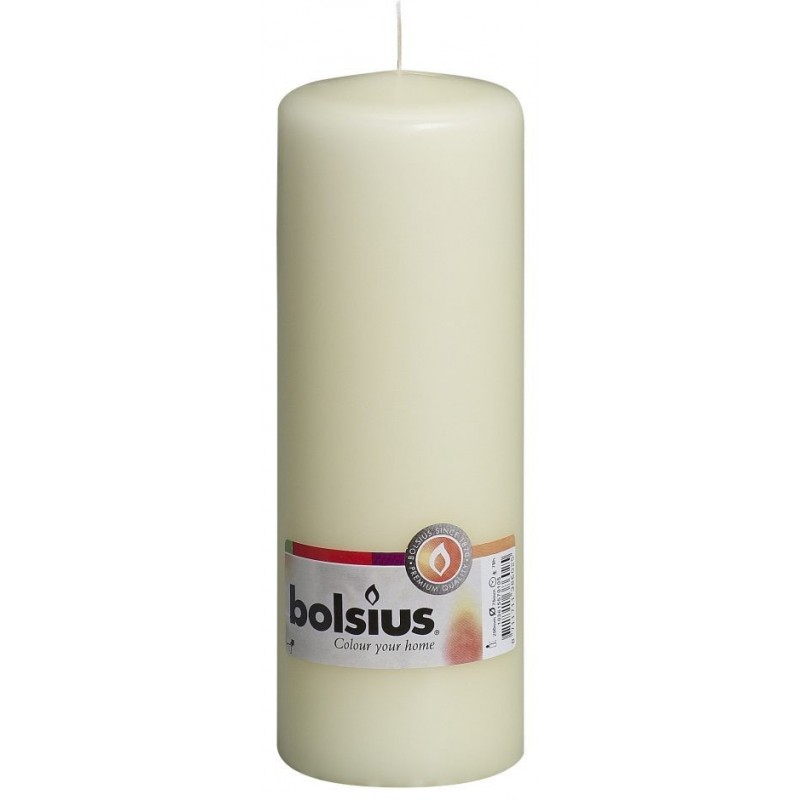8 Pillar Candles (200mm x 68mm) – Ivory